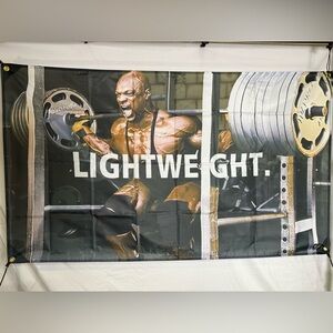Ronnie Coleman “lightweight” Gym Banner 5x3Ft. With 4 Grommets